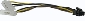  MOLEX 5.25" 4PIN POWER to <U><B>Small</B></U> 6PIN PCI express power cable 